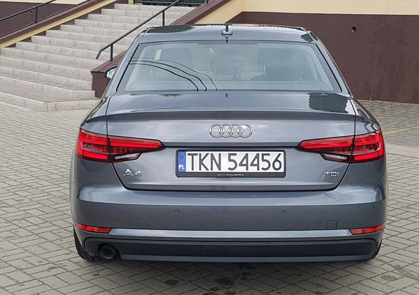 Audi A4 cena 77600 przebieg: 131545, rok produkcji 2016 z Miłosław małe 211